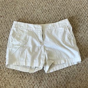 White chino shorts